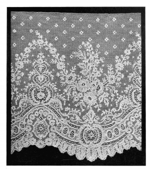 Example of 19th century Mechlin lace.
