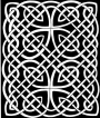 Example of panel with knotwork, by Dave Edwards, 1985.