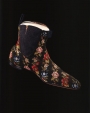 Pair of embroidered half-boots from England, mid-19th century.