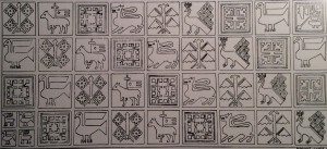 Reconstruction of the decoration of the cushion found in Walter de Gray's tomb.