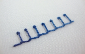 Knotted buttonhole stitch