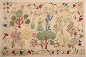 Chamba rumal (Chamba coverlet), Himachal Pradesh, India, early 19th century.