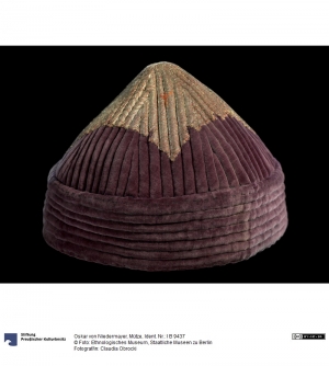 Quilted cap from Afghanistan, c. 1915, collected by Oskar von Niedermayer.