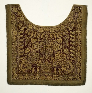Saddle cloth from India, allegedly belonging to Tipu Sultan of Mysore, defeated by the British in AD 1799.