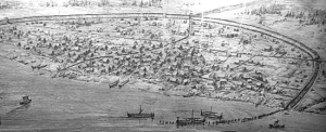 Reconsturction of the Viking settlement of Hedeby, North Germany.