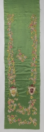Embroidered wall covering, 18th century.