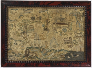 Seventeenth century English embroidered picture. 