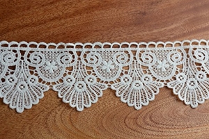 Modern white embroidered lace trimming