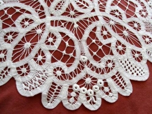 Fragment of Battenburg tape lace.
