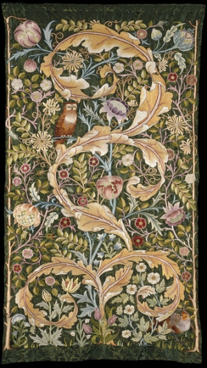 The Owl Panel. designed in the late 19th century by John Henry Dearle.