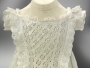 Baby's gown, linen with embroidered lace, England, c. 1860/1870.