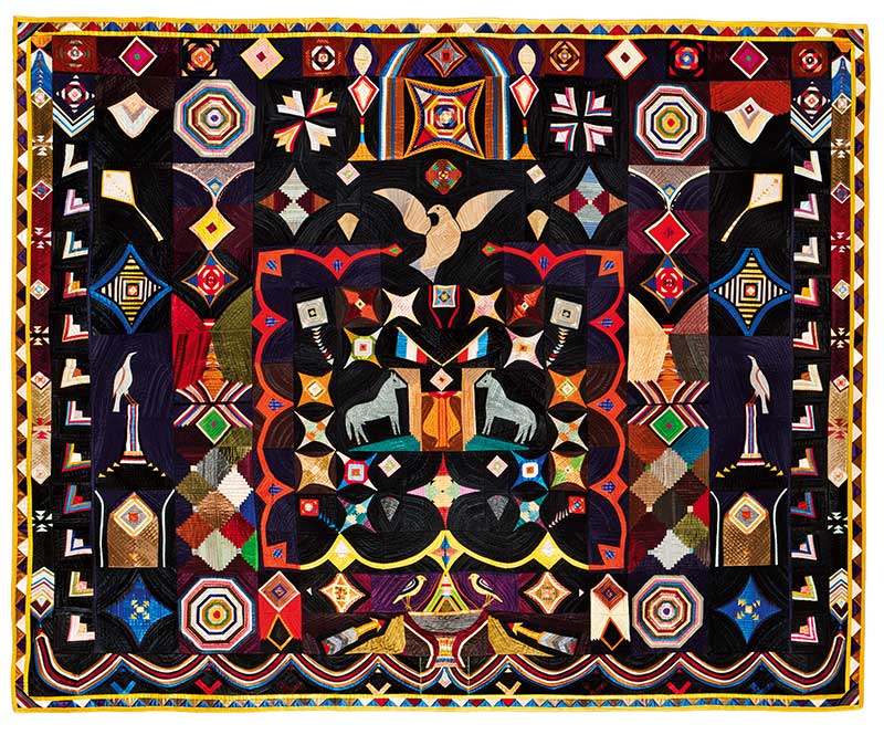 Photo of Carl Klewisce’s quilt, American Folk Art Museum. USA, c. 1907.