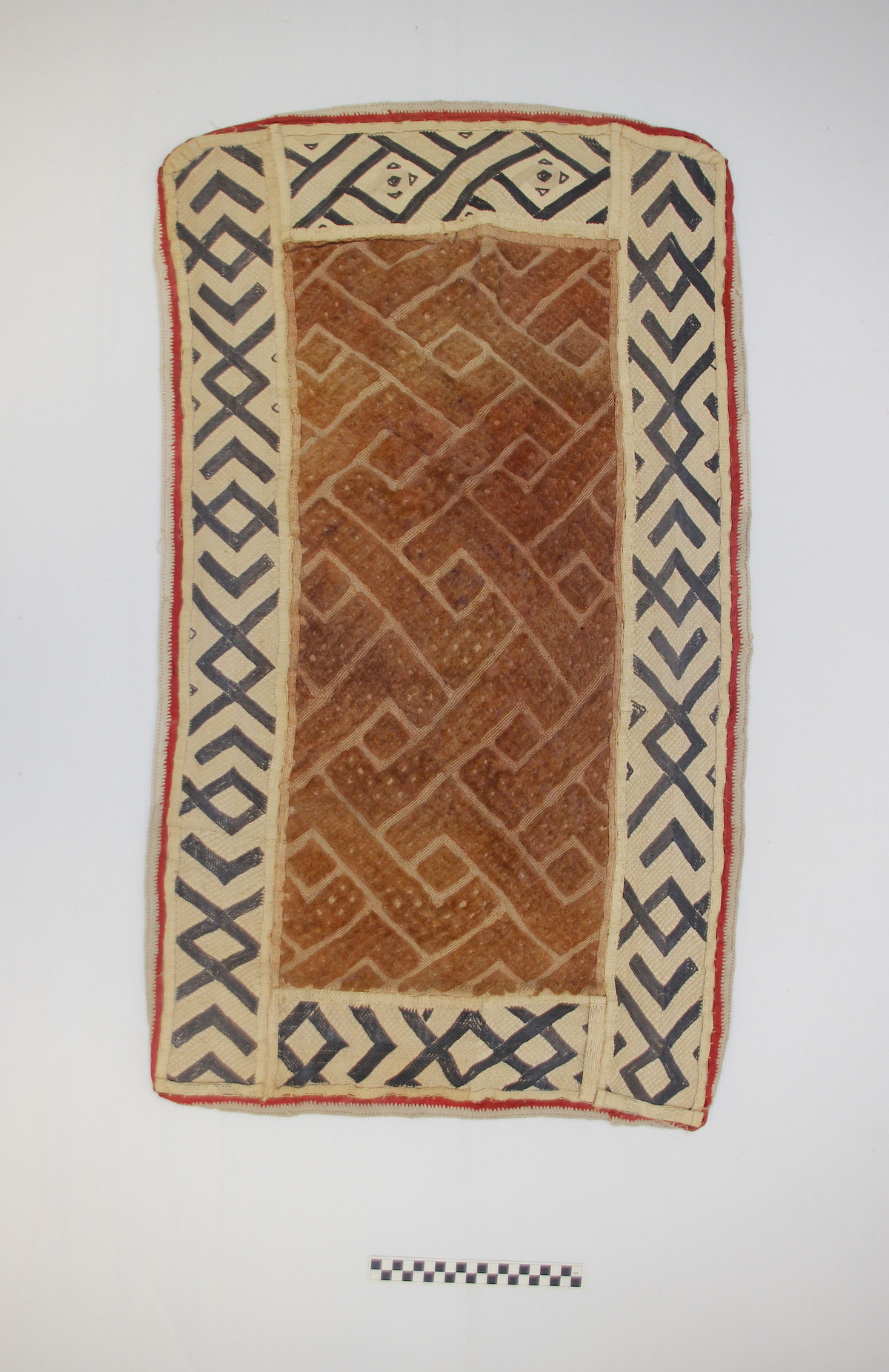 Raffia panel from a skirt, from Kuba, Congo, mid-20th century (TRC 2013.0296).