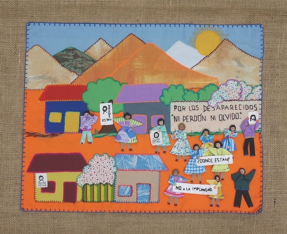 Fig. 2. Arpillera made by Aurora Ortiz Diaz, Santiago de Chile, 2015 (TRC 2015.0401).