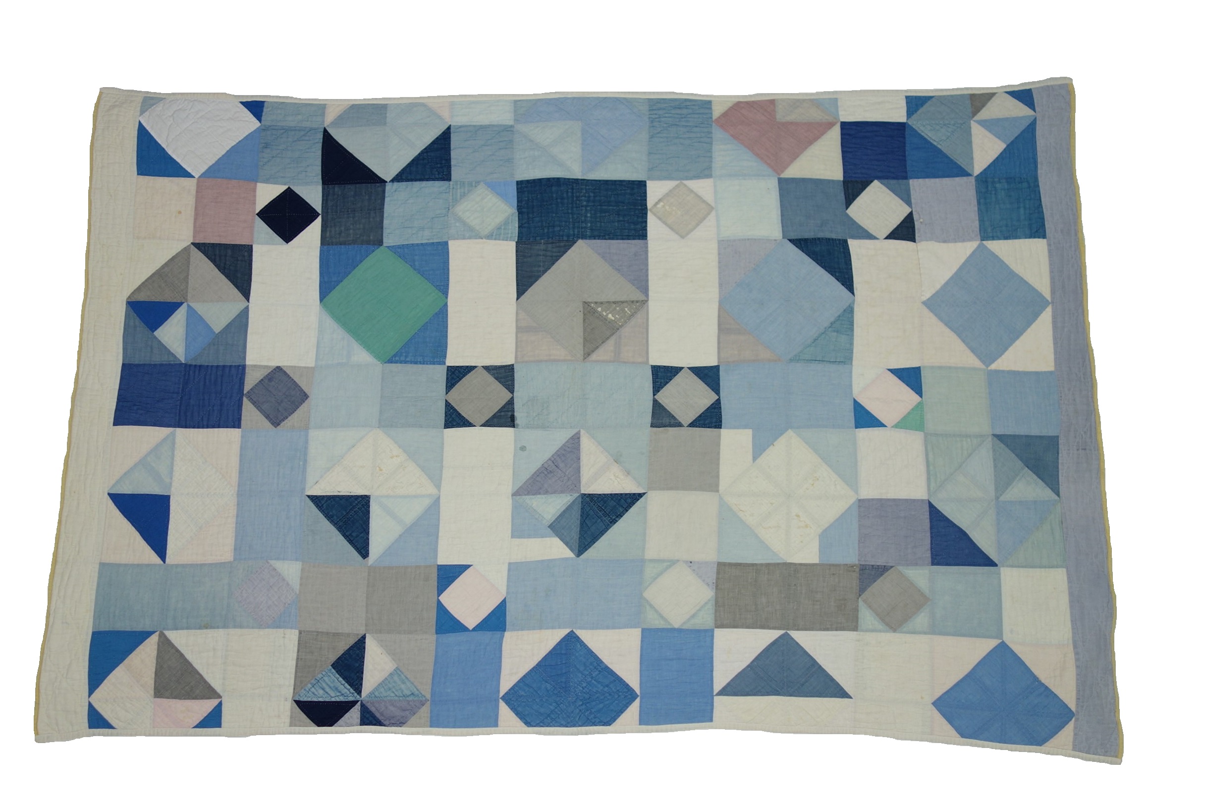 Relief quilt made by American Mennonite groups sent to The Netherlands after WW2 (TRC 2020.0192). Click on the ill. for more information.