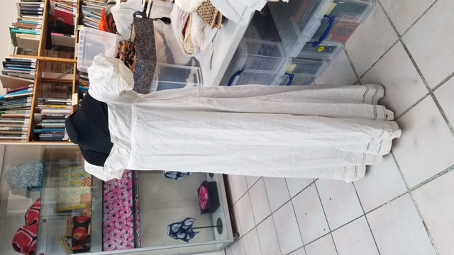 Empire-style dress, early 19th century, recently donated to the TRC (2022.3163).