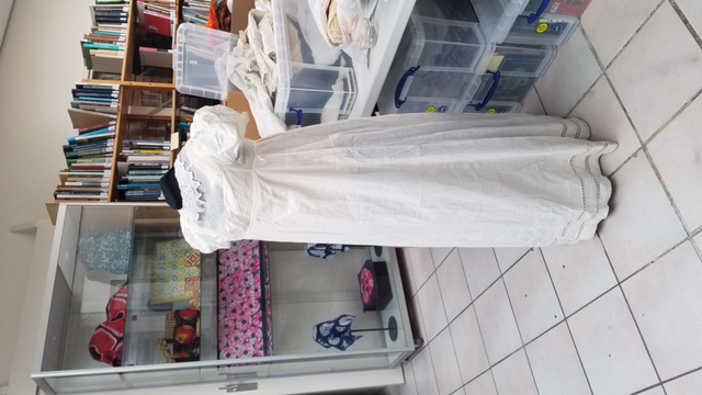 Empire-style dress with chemisette, early 19th century, recently donated to the TRC (2022.3163).