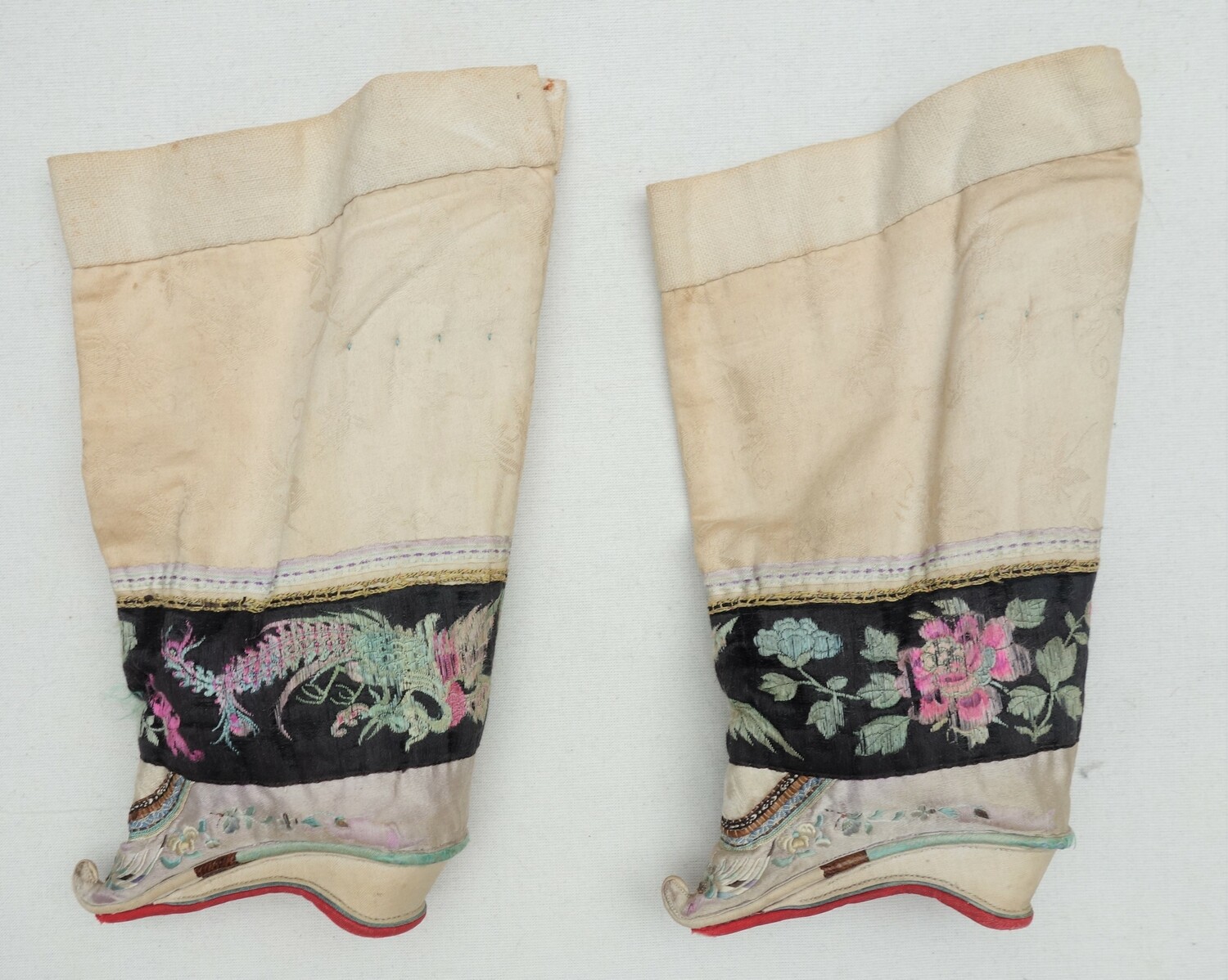 Pair of miniature lotus boots, early 20th century (TRC 2023.1245a-b).