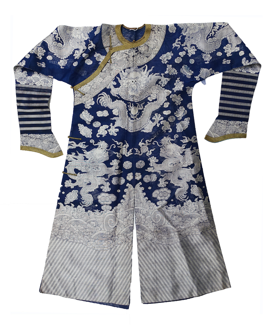 Woven gown from Manchu China, early 20th century (TRC 2023.2134).