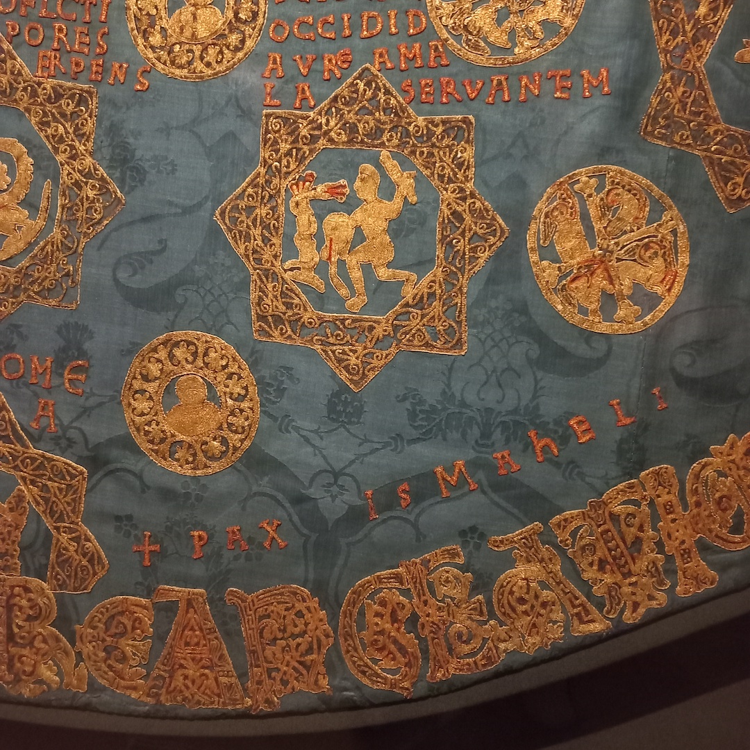 Detail of the Star Mantle of Heinrich II, 11th century. Diocesan Museum Bamberg. Photograph by Willem Vogelsang.