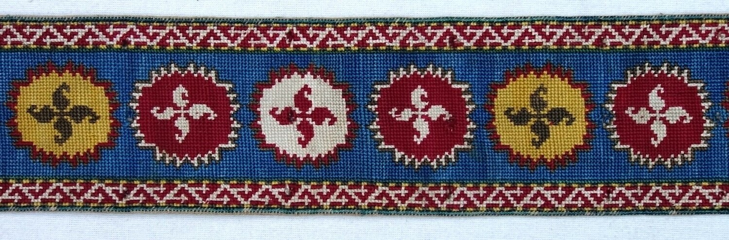 Embroidered band, Uzbek, Afghanistan, 1960s-1970s (TRC 2024.0255).