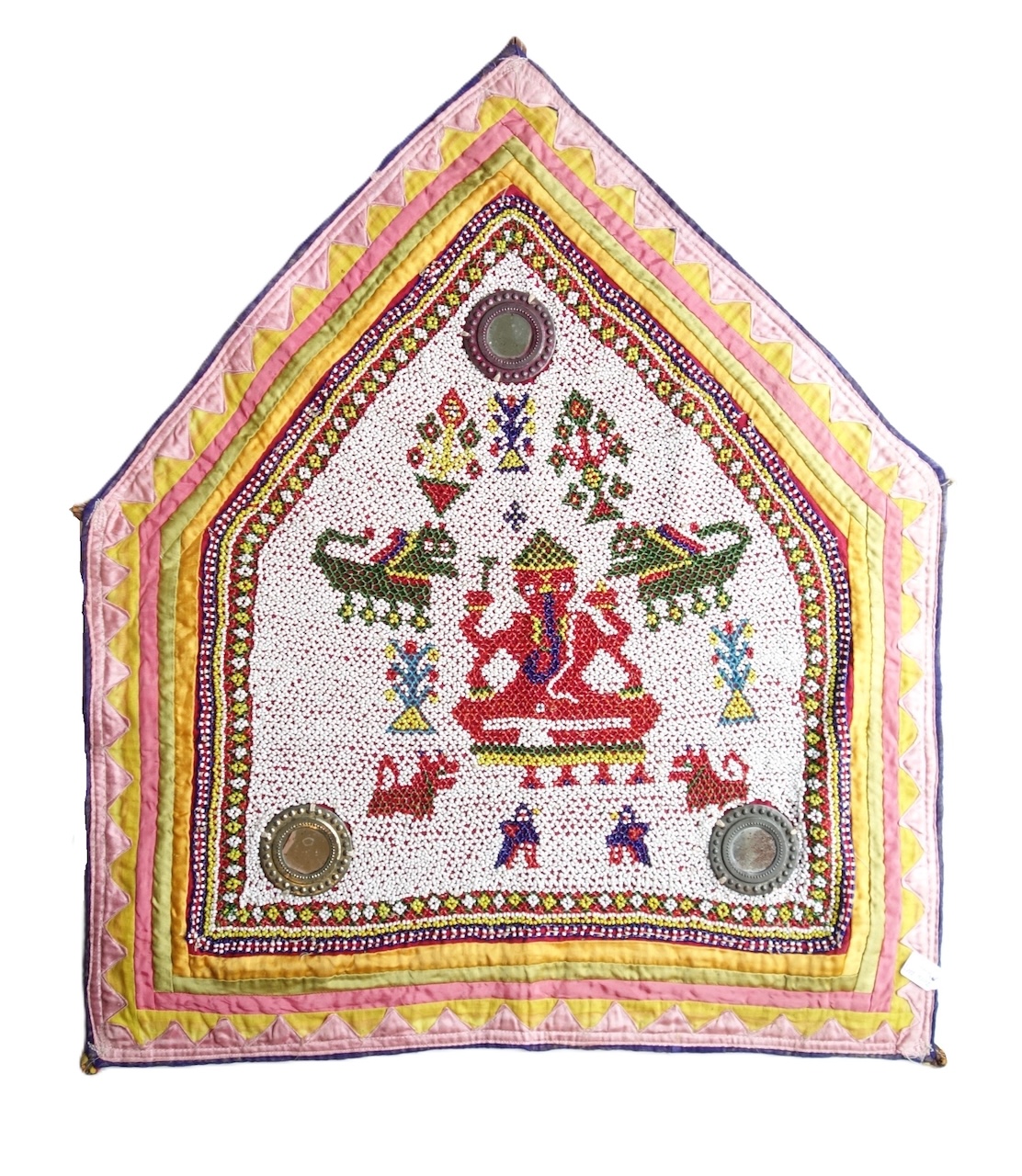 Beaded panel from India, 20th century (TRC 2026.2229).