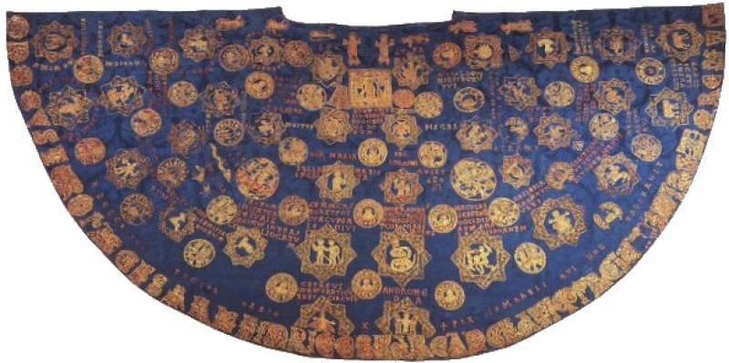 The so-called Star Mantle of Emperor Heinrich II, 11th century. Diocesan Museum Bamberg, Germany. Photograph public domain.