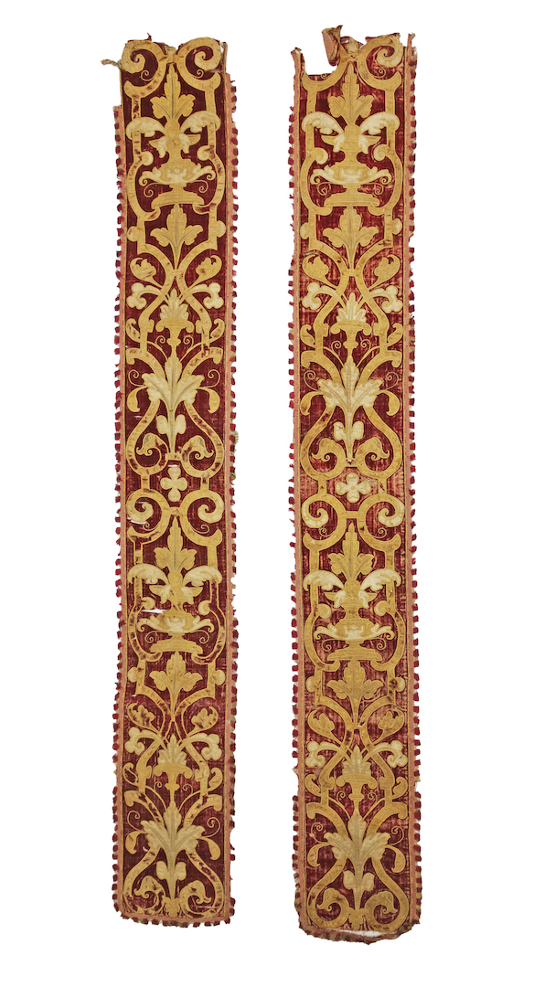 Matching pair of strapwork panels, European, mid- to late 16th century (TRC 2024.2934a-b).