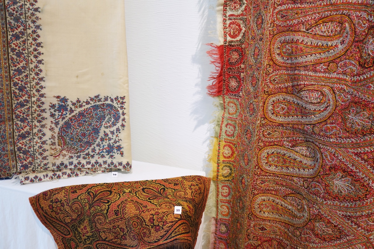 Textiles with Paisley (buteh) motifs, presented in the TRC exhibition.