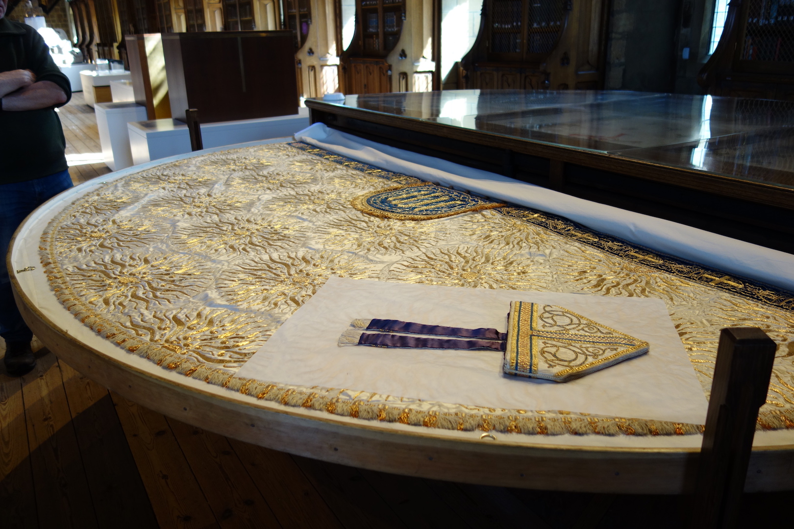 Cope and mitre made for the bishop of Durham for the coronation of Edward VII in 1902. Durham Cathedral. Photograph: Willem Vogelsang.