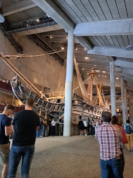 Fig 1: First impression of the Vasa ship.&nbsp;The picture does not do justice to the sheer size of this beauty. Photograph by author.