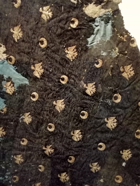 Fragment of a purple coloured silk mantle described as the Planet of Giovanni Angelopte (Giovanni ‘Angel tongued’, who was bishop from 477 to 494 CE). Archiepiscopal Museum, Ravenna.