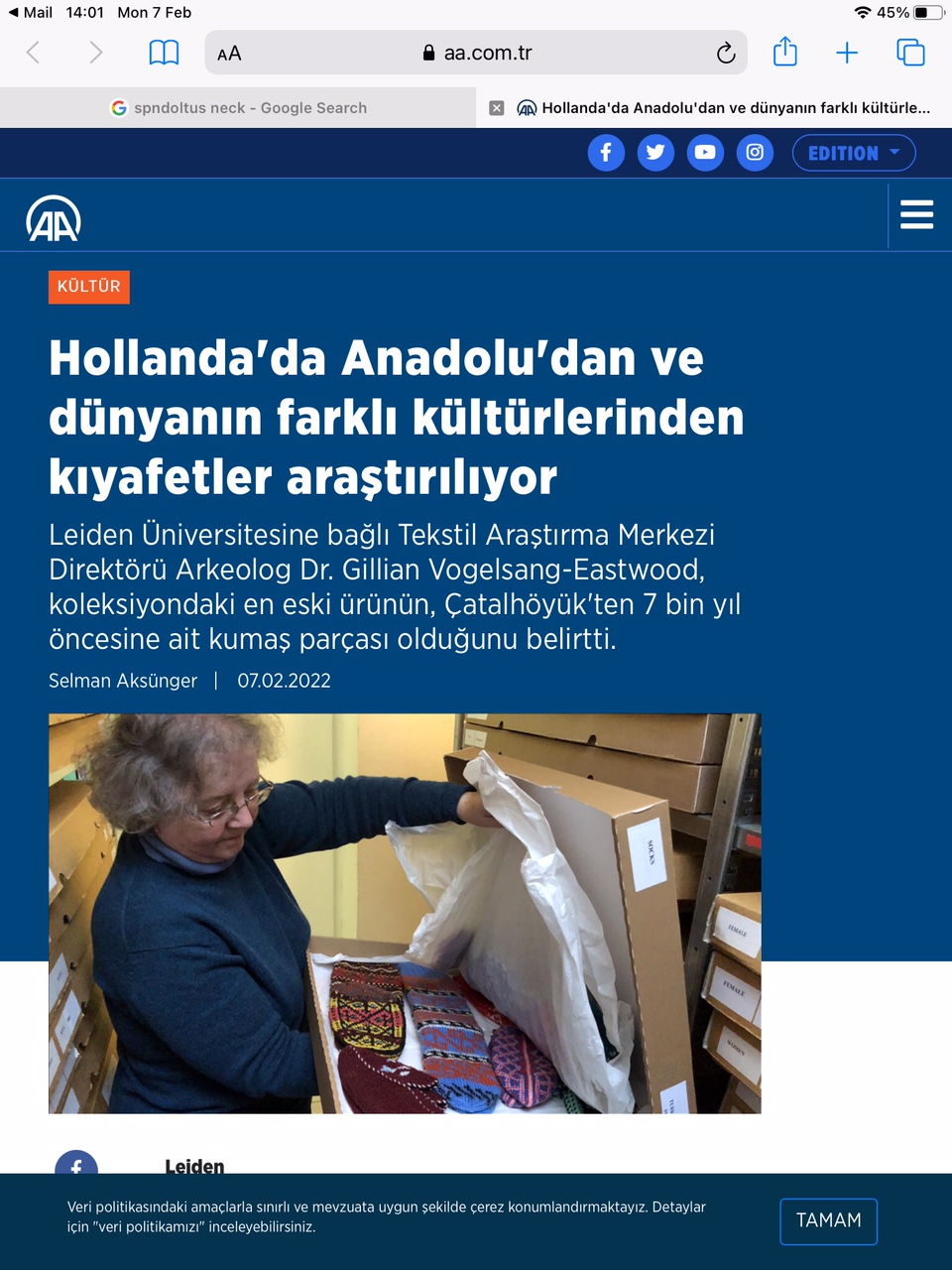 RC director interviewed for Turkish press agency, 7 February 2022