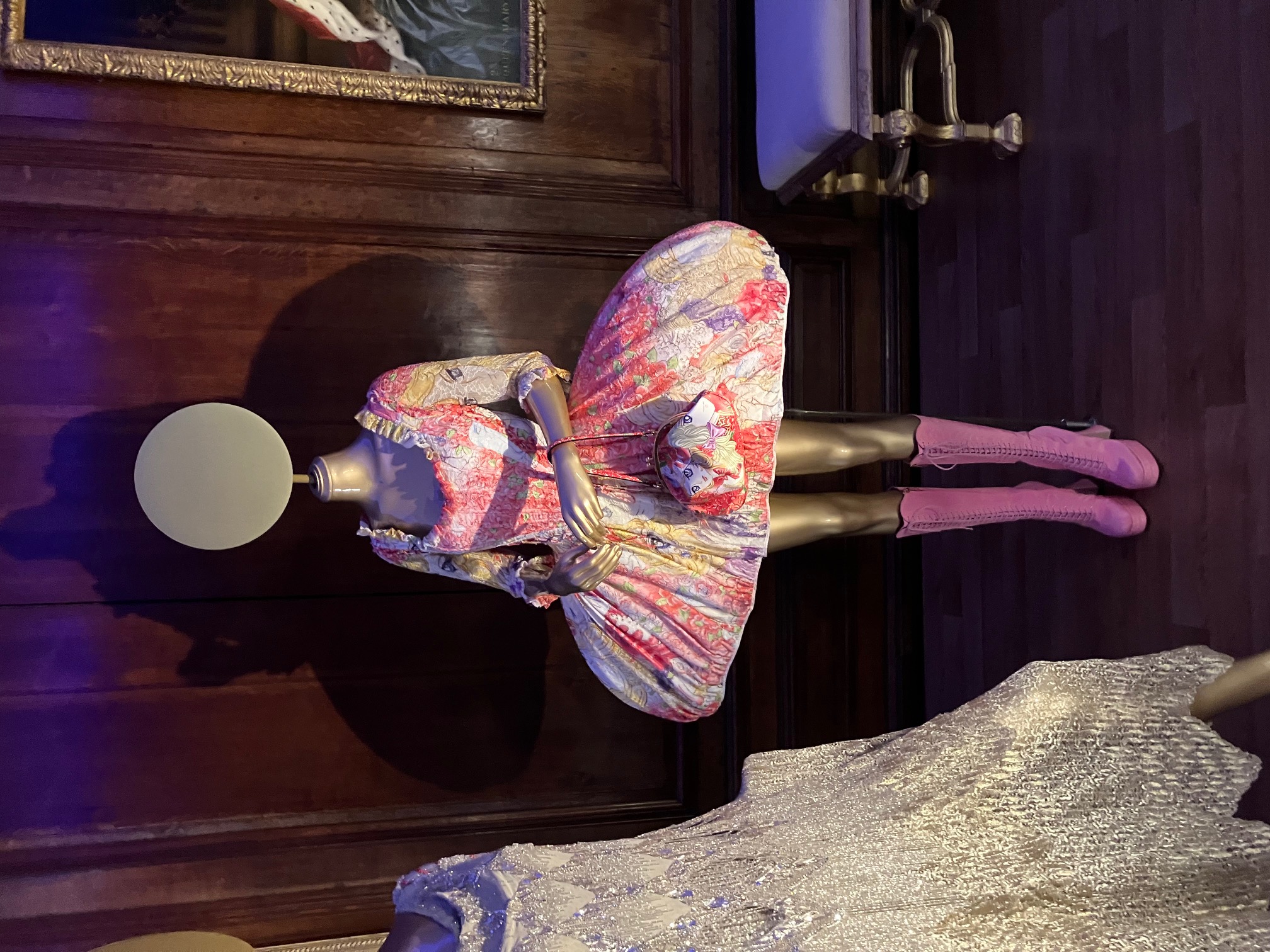 Jeremy Scott for Moschino runway look #3 5. Mini Mantua, Ready-to-Weat Collection Spring/Summer 2020. 'Crown to Couture.' Kensington Palace, London. Photograph Willem Vogelsang.