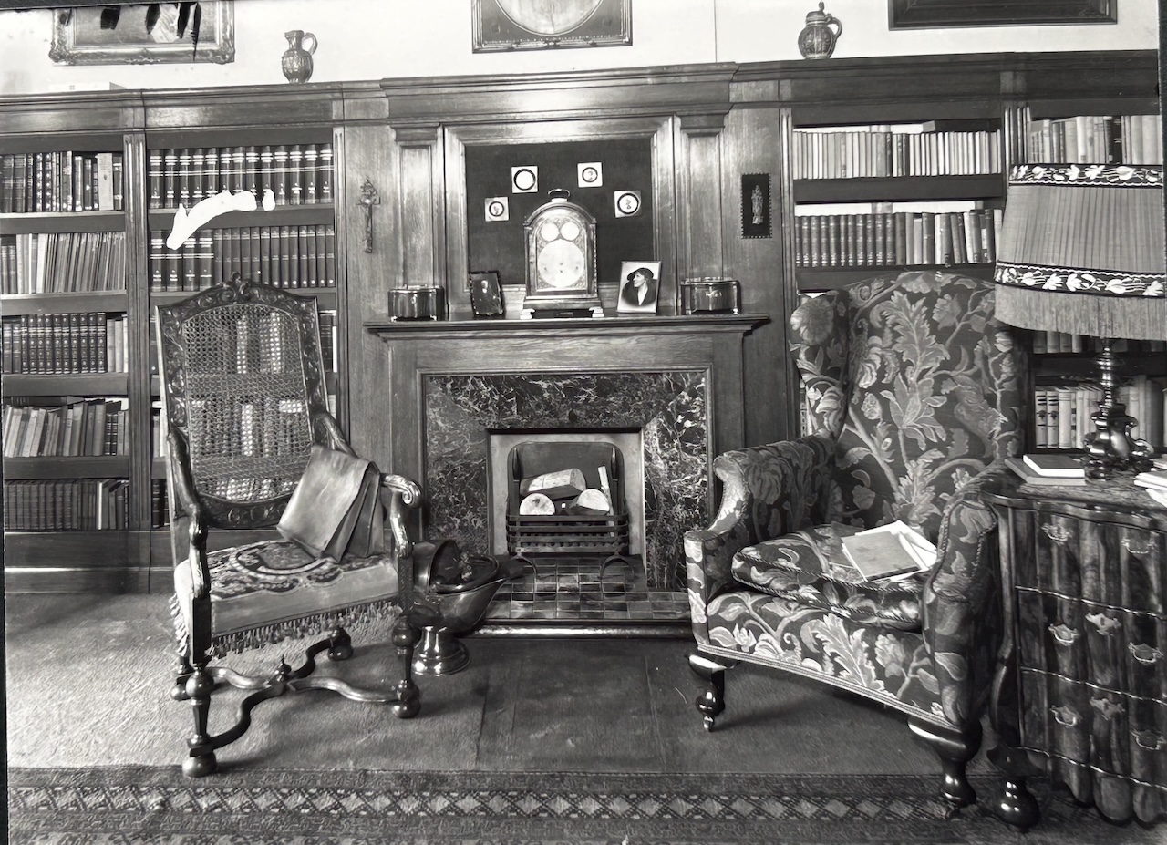 Fig. .. The ground floor study. The photograph album dates from 1948.