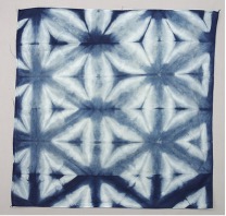 Figure x. Tie-dye sample , cotton dyed with natural indigo. Taiwan, 21th century (TRC 2019.2182)