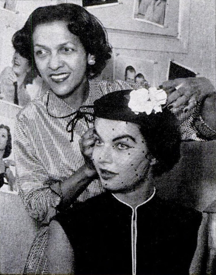 Mildred Blount at a customer fitting.
