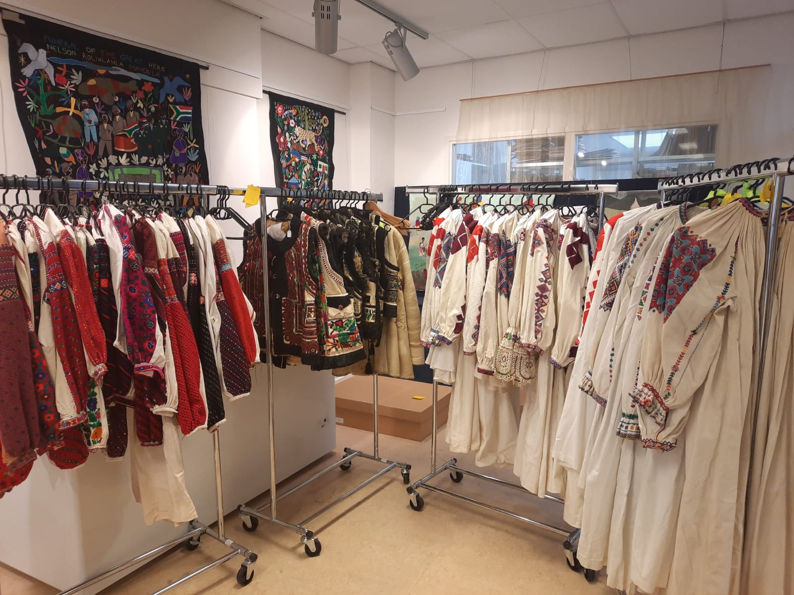 A small part of the Amsel collection, being prepared for cataloguing and photographing at the TRC, 21 February 2022. Photograph: Augusta de Gunzbourg.