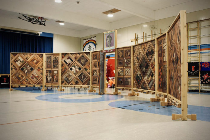 Witness Blanket exhibit on show at Laichwiltach Family Life Society - 4th Ave., Campbell River (Photo: Ethan Morneau, staff)