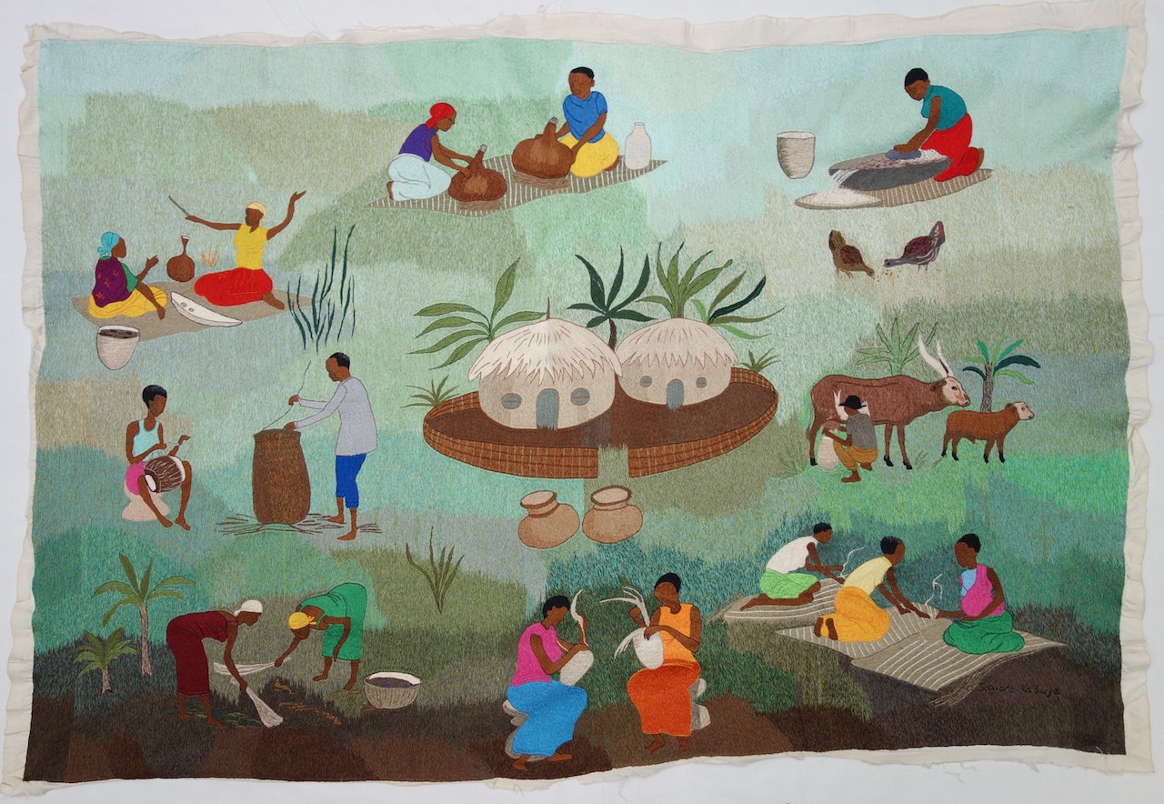 Savane Kabuye embroidery, Rwanda, 2020 (TRC 2021.0500a).