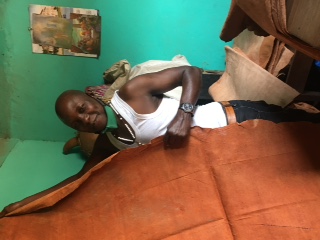 Large sheet of bark cloth, for sale in Kampala, early 2021 (photograph Caroline Stone).