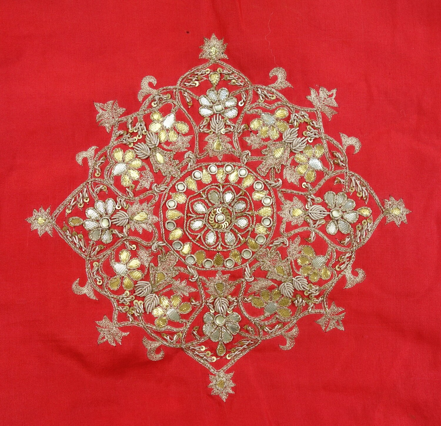 Modern example of gota and zardozi work from the City Palace, Jaipur (TRC 2017.2741). Acquired for the TRC collection on 1st August 2017.