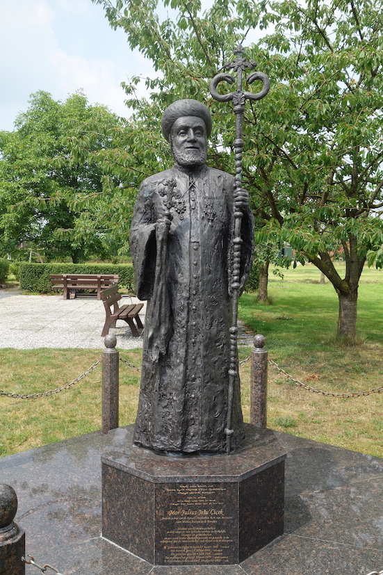 Statue of Bishop Julius Yeshu Çiçek at the Monastery of St. Ephrem the Syrian, Glane, the Netherlands.