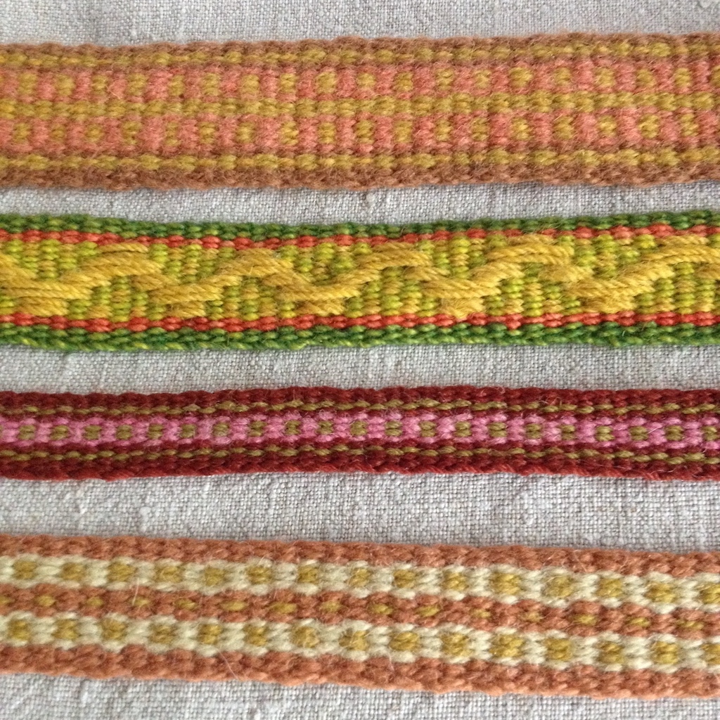 Examples of band weaving.