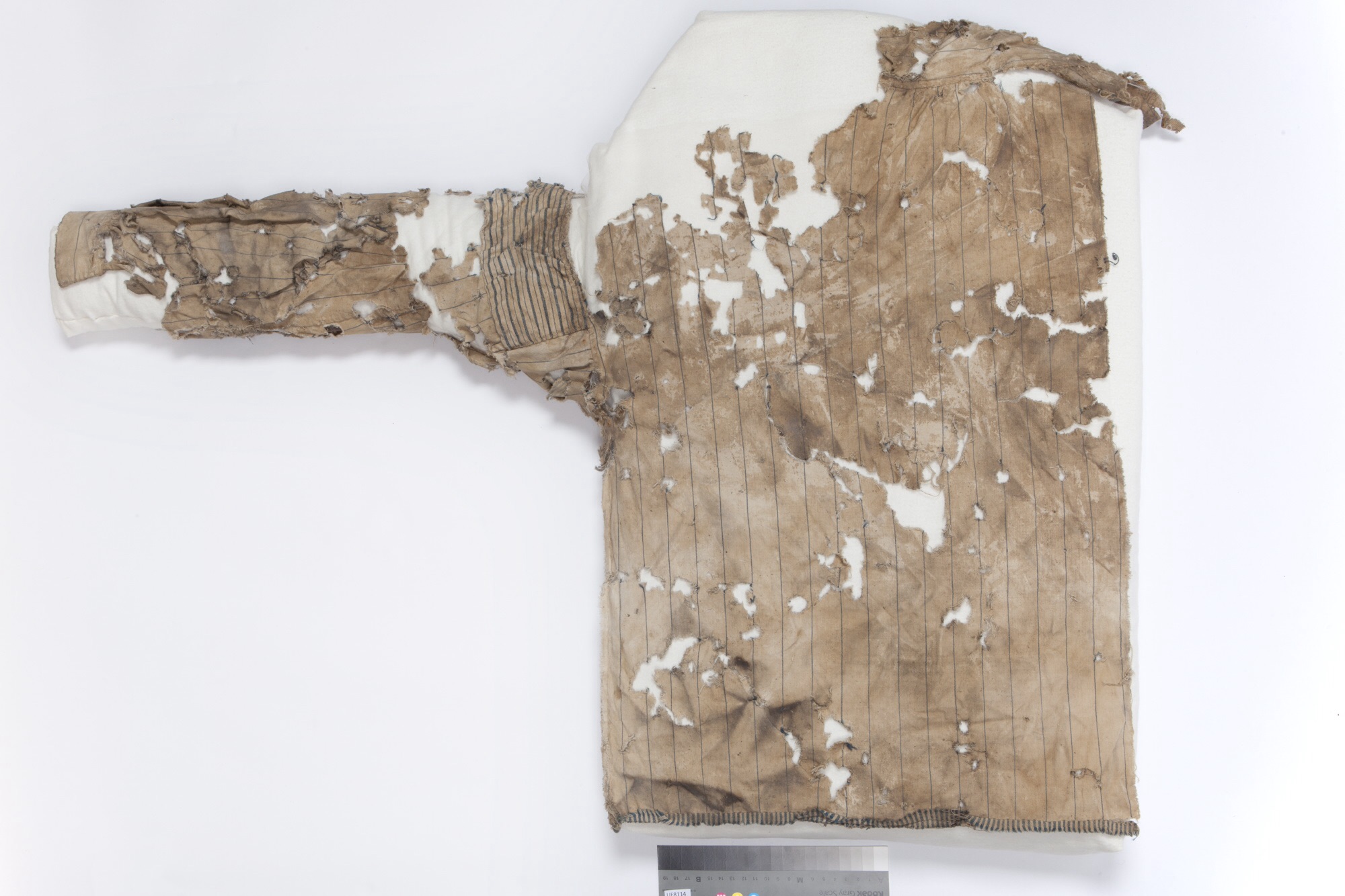 Slopshirt or convict shirt, Australia, c. 1840. Photograph Jamie North